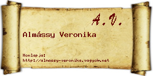 Almássy Veronika névjegykártya