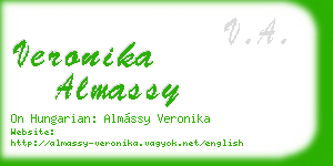 veronika almassy business card