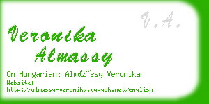 veronika almassy business card